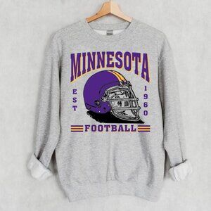 Vintage Minnesota Football EST 1960 Unisex Sweatshirt, Minnesota Vikings Shirt